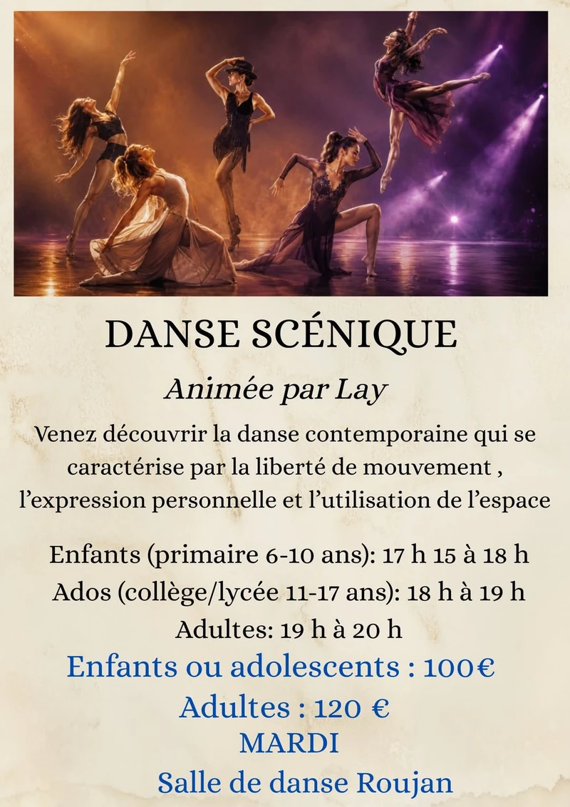 Affiche de la danse scénique avec Lay